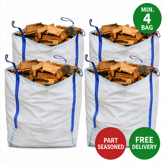 Part Seasoned Hardwood Logs Bulk Bag's