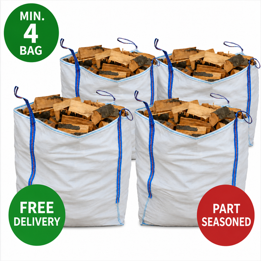 Part Seasoned Hardwood Logs Bulk Bag's