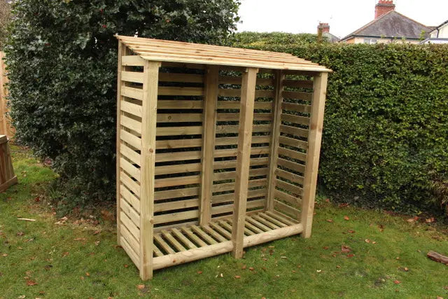 Double Tall Slatted Log Store