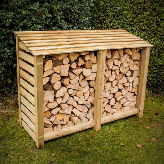 Large Slatted Log Store