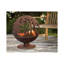 Fire Pit Globe Cast Iron Fallen Fruits Globe