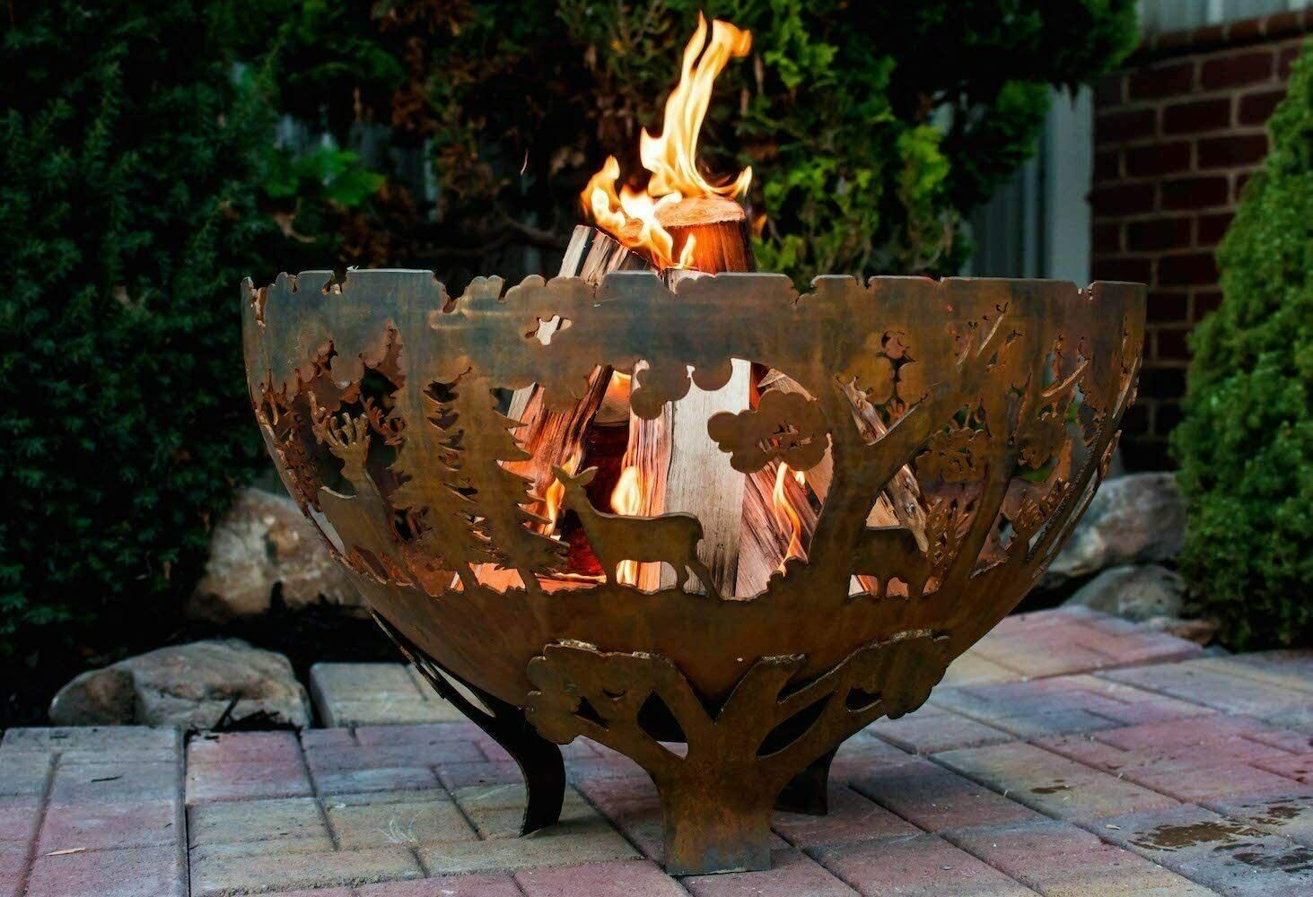 Fire Pit Bowl Cast Iron Fallen Fruits | Seasoned Logs Surrey